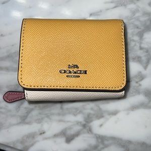 Coach Small Trifold Wallet In Colorblock